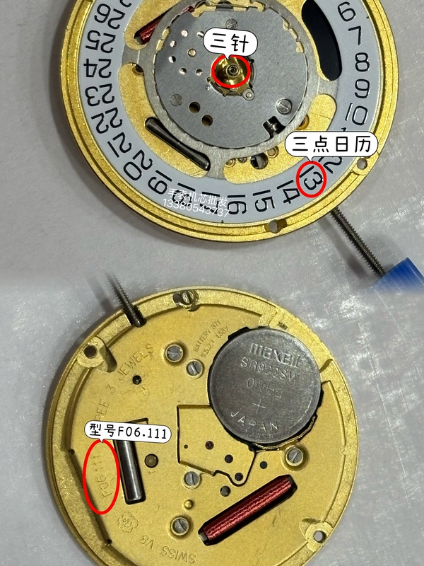 Watch Movement Parts Wholesale Swiss Original Eta F06.111 Three-Hand Three-Point Six-Point Calendar Quartz Movement Watch Movement Parts Wholesale Swiss Original Eta F06.111 Three-Hand Three-Point Six-Point Calendar Quartz Movement
