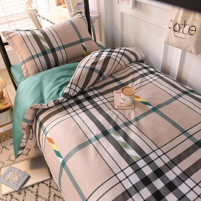 High-quality cotton quilt cover three-piece bed group dormitory single student dormitory special upper and lower bunk ins wind 3