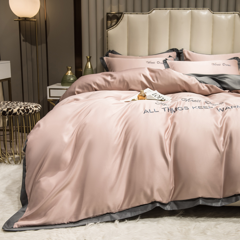 Summer double bed 2mx2m3 ice silk quilt cover single piece 200x230 washed silk satin 220x240 quilt cover