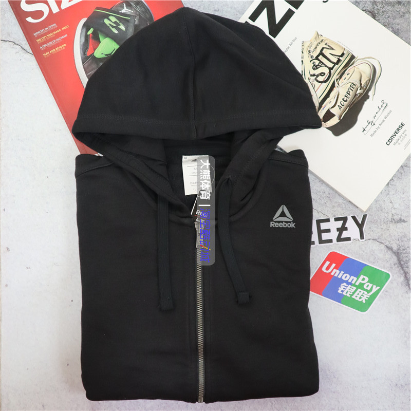 Authentic Reebok Men's Spring and Autumn Slim-Fit Training Fitness Sports Casual Jacket Fu1550