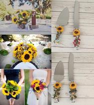 Premium high - grade sun - flower cake shovel stainless steel cake shovel baking prop toilet knife