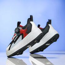 Official Big Mouth Deer Childrens Heelys Shoes Four-Wheel Roller Skates Summer 2024 New Boys Skating Shoes Shrinkable