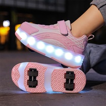 Official Big Mouth Deer Girls Heelys Shoes Flashing Lights Roller Skates Summer 2024 New Two-Wheel Childrens Skates