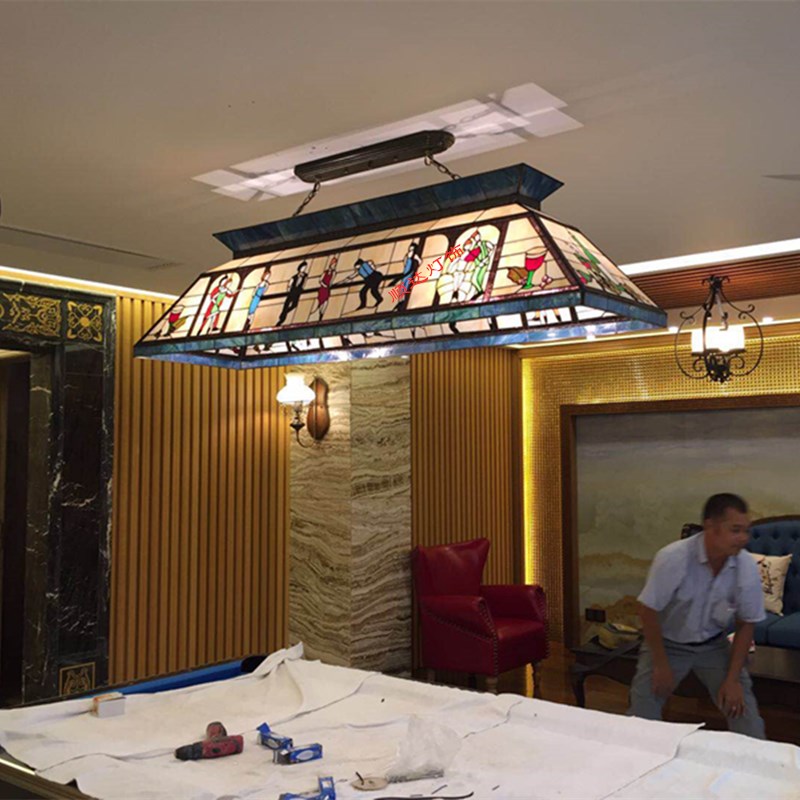 Real Shot Eurostyle Snooker LED Special Chandelier Chess room Wine Gallery Table Tennis table Ball featured long glass figure