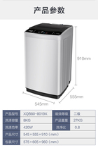 Power 8KG pulsator washing machine XQB80-8019X