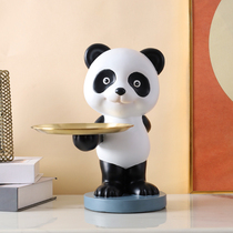 Panda Key Containing Pendulum brief Xuanguan Living room TV Cabinet Tea Table Light Lavish Family Residence Ornament Jo Relocation Gift