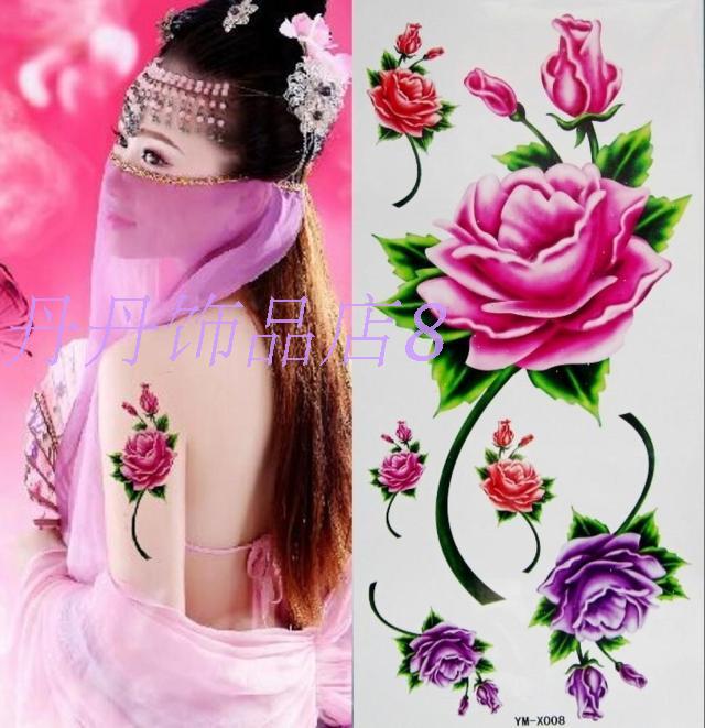 Nữ Hình xăm không thấm nước Sticker Photo Studio Shot Painted Body Arm Flower Korea Sticker hình dán xăm