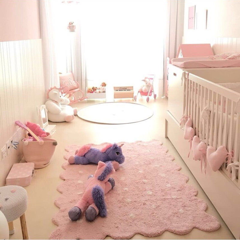 ins Nordic wind super round point biscuit styling cotton ground mat Tent Carpet Children Room Decoration Photo Props