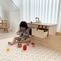 Ins nordic wind children's floral floor mat carpet baby climbing mat game mat children's room decoration photo props