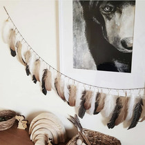 Ins Nordic style creative feather wall decoration children's room decoration early education center scene layout photo props