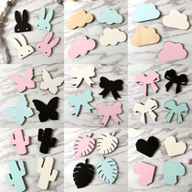 Ins Nordic style creative wooden decoration hook children's room children's clothing shop clothes hook wall decoration photo props