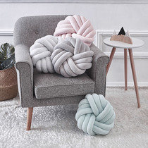 Ins nordic creative knot ball knot woven twist pillow sofa pillow simple decoration cushion chair cushion