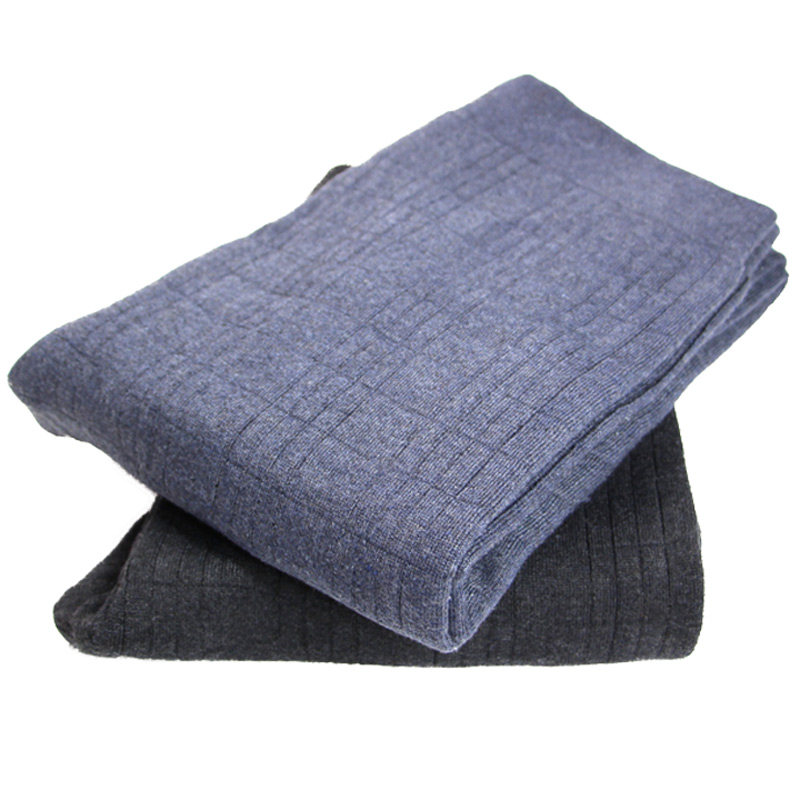 Winter Men's Women's High Waist Double Layer Thickened Wool Pants Knitted Line Sanitary Pants Underpants Middle-aged and Elderly Large Size Warm Pants