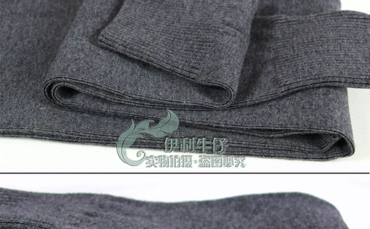 Quần legging cashmere cho nam và nữ mùa thu và mùa đông dày đan Slim Slim kích thước lớn quần ấm quần
