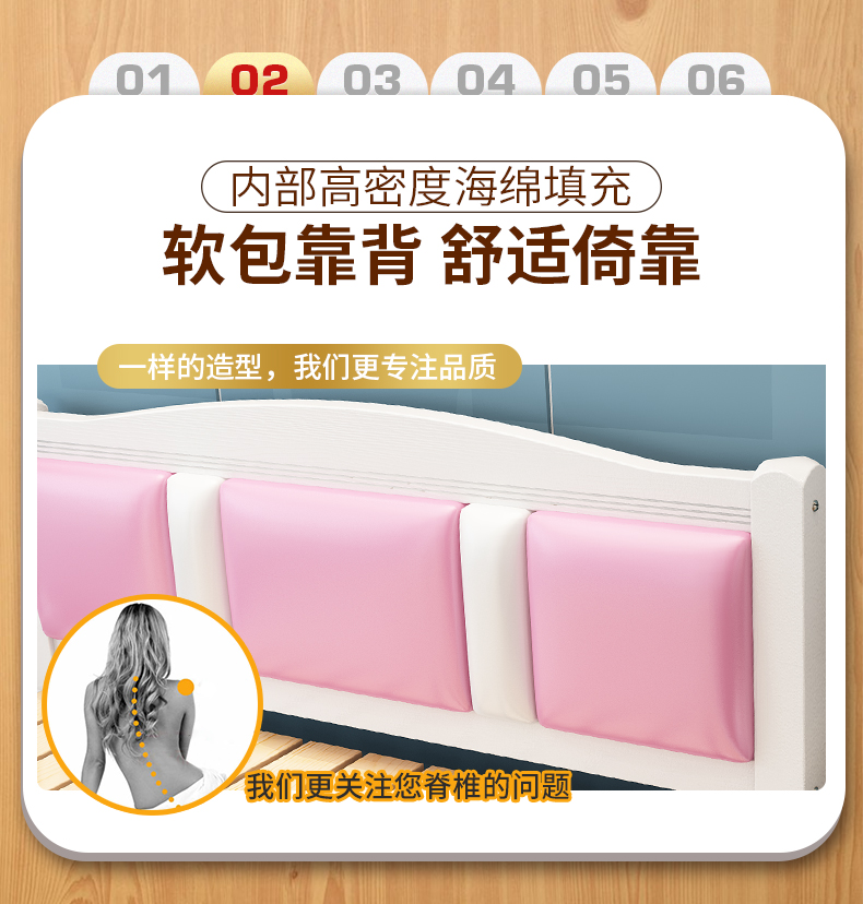 Đơn giản đồ nội thất giường gỗ rắn đôi master bedroom châu Âu, giường 1.5m1.8 giường m hiện đại gói mềm nhỏ gọn mềm trên giường - Giường giường trắng