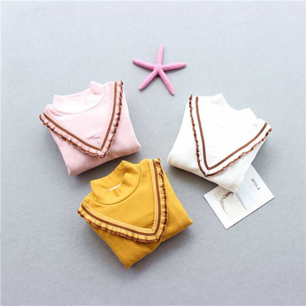 Quần áo mùa đông cho bé gái mới 1-3 tuổi Trẻ sơ sinh trẻ sơ sinh cộng với áo nhung dày bằng vải cotton ấm áp áo thun hàng đầu ao thun be trai han quoc