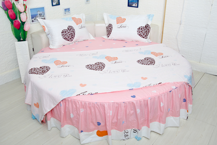 Tùy chỉnh giường tròn giường ngủ giường ngủ giường ngủ giường tròn khách sạn cotton tròn giường ga gối tròn giường bốn bộ mua chăn ga gối đệm