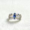Natural sapphire rings stacked