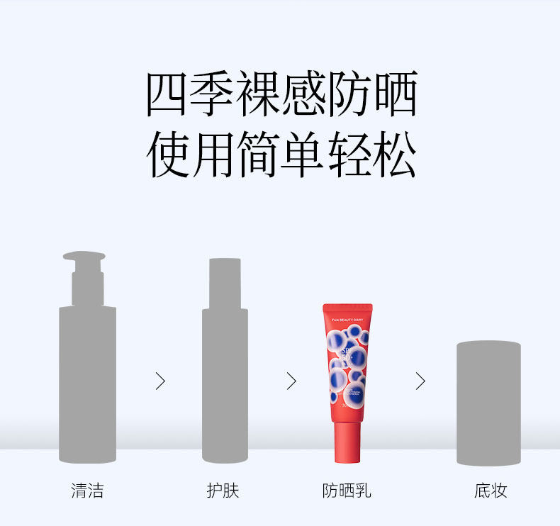 【中国直邮】 Fan Beauty 四季奢感水光裸感防晒乳  高倍防晒霜 防紫外线   50ml*1支【范冰冰品牌】