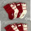Girls' Autumn and Winter Socks, Mid-Calf Children's Socks, New Year Red Lace Bow Princess Stylish Girl Baby Lace Socks