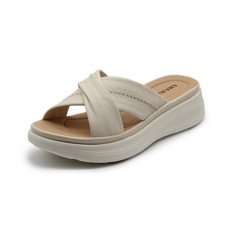 Chajusou/载君舟 Sheepskin Thick-Soled Comfortable Outdoor Sandals Summer Lightweight 65329276