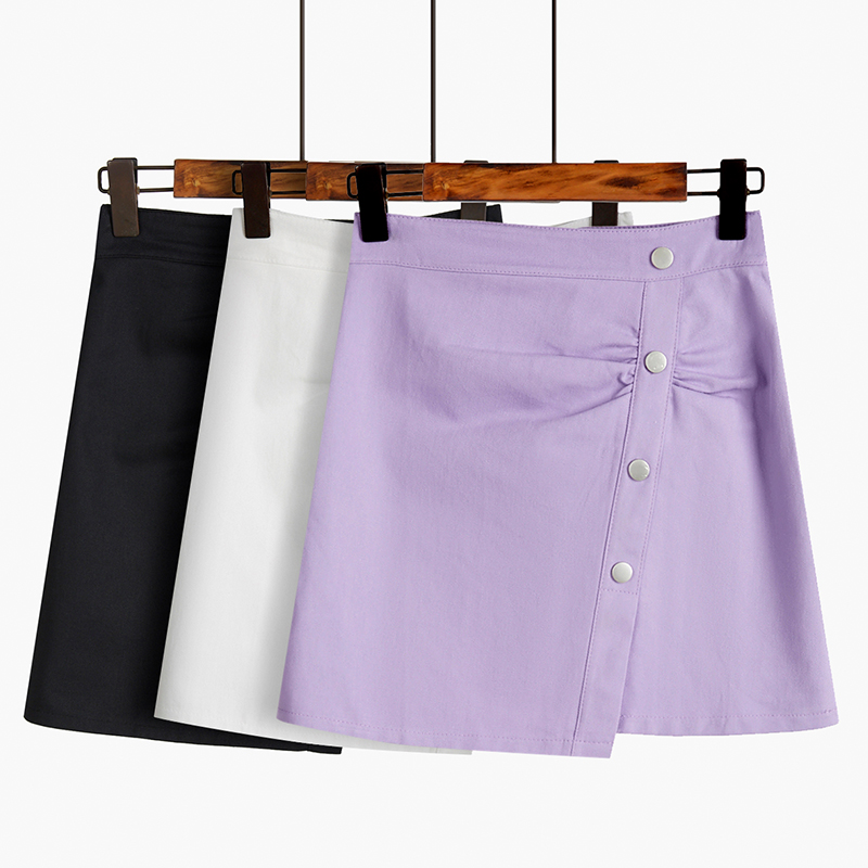 Spot Money Goat City Story One Piece Short Skirt Woman Half Body Dress High Waist New slim fit 100 hitch white A word dress