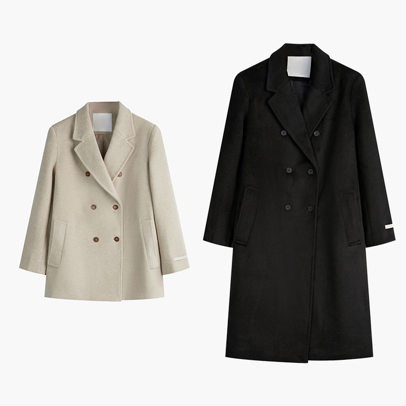 Woolen coat women's mid-length version autumn and winter 2022 new Hepburn style small retro short woolen coat