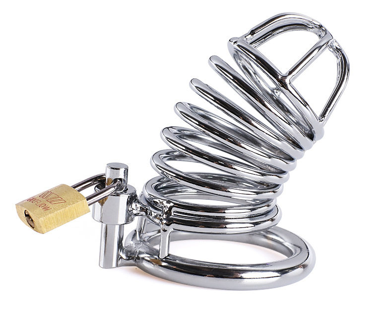Chastity lock SM men's metal chastity belt lock device to prevent masturbation derailment bird cage CB3000S