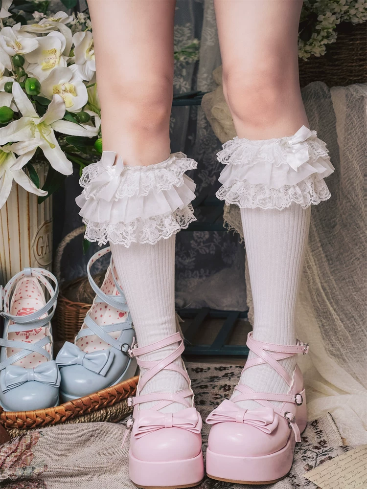 [В наличии однотонная подошва на высоких платформах тaта оригинальная модоmodo Lolita круглой ноской с толстой подошвой