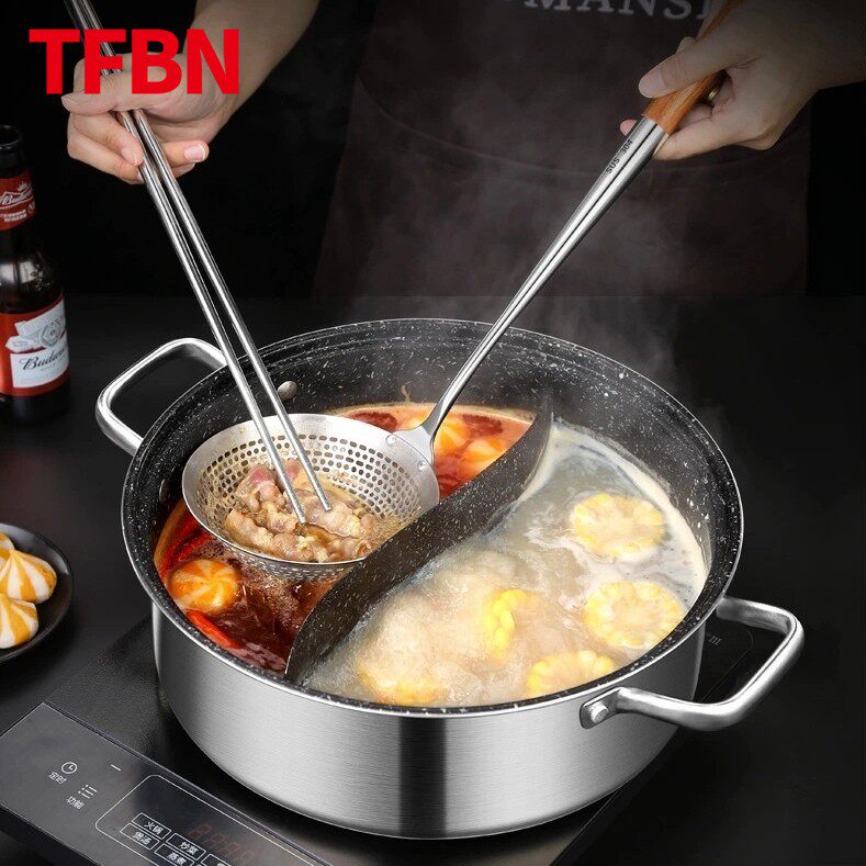 TFBN Mandarin Duck Pan 304 Stainless Steel Thickened Domestic Mandarin Hot Pot Pan cookpot Special rinse pot Pot Pan-Taobao