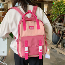 Contrast color schoolbag female Korean version Harajuku ulzzang high school students Japanese backpack original niche campus backpack