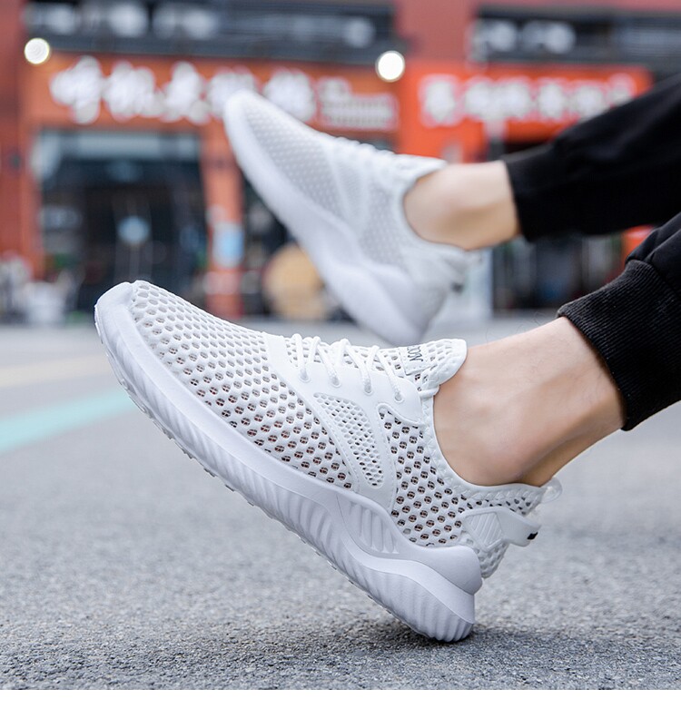 Mesh обувь 夏天全网面透气镂空男鞋休闲 𫔮薄款网鞋夏季男士轻便防臭网眼运动鞋