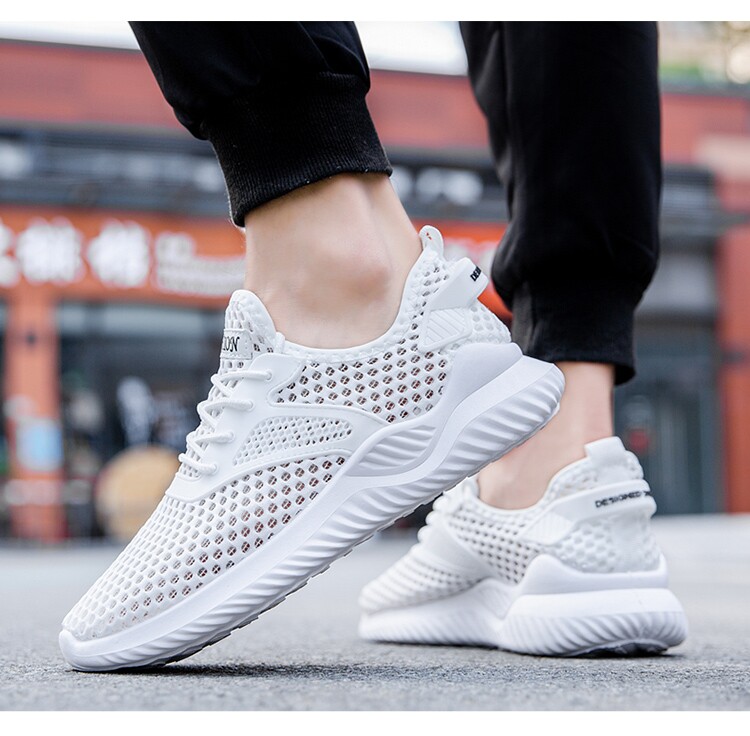 Mesh обувь 夏天全网面透气镂空男鞋休闲 𫔮薄款网鞋夏季男士轻便防臭网眼运动鞋