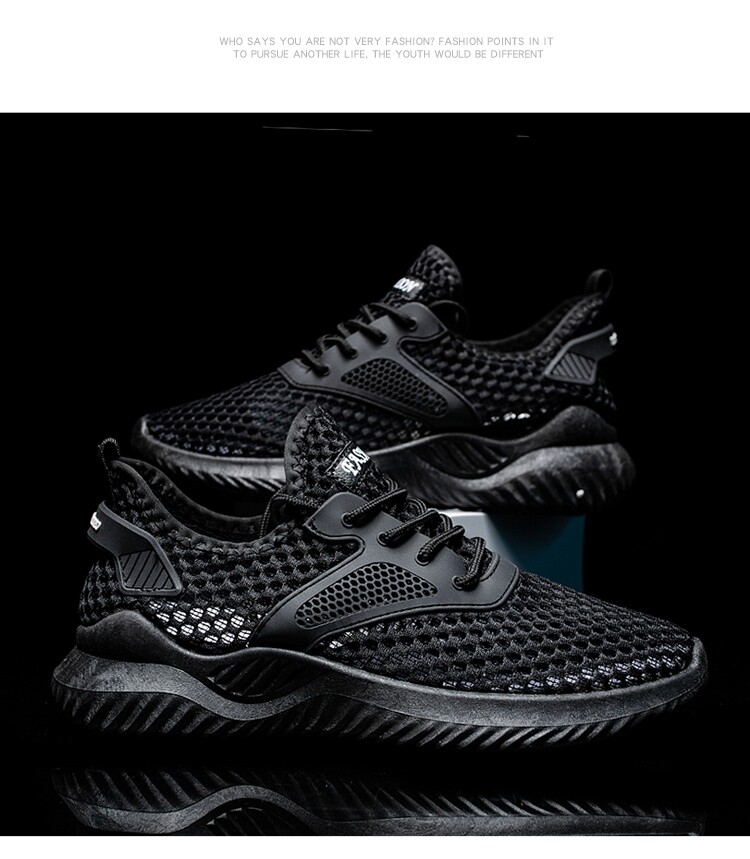 Mesh обувь 夏天全网面透气镂空男鞋休闲 𫔮薄款网鞋夏季男士轻便防臭网眼运动鞋