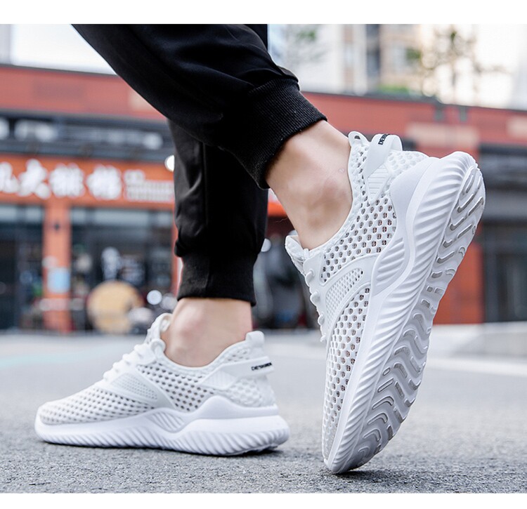 Mesh обувь 夏天全网面透气镂空男鞋休闲 𫔮薄款网鞋夏季男士轻便防臭网眼运动鞋