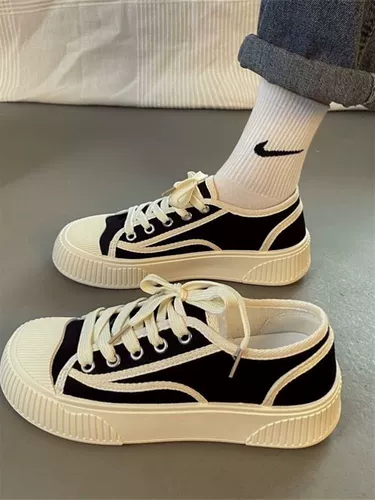 Тканевая универсальная обувь, дышащие кроссовки на платформе, туфли, 2024 года, тренд сезона