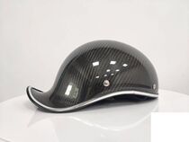 Motorcycle carbon fiber scoop helmet locomotive personality melon helmet retro Harley tail helmet tremble sound with men and women helmets