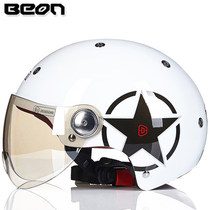 beon helmet Summer men and women motorcycle electric car sunscreen UV semi-helmet Four Seasons calf Helmet helmet helmet