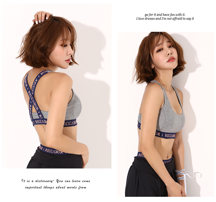 Đồ lót thể thao chống sốc định kiến ​​của phụ nữ tập hợp để nhận được sữa chạy làm đẹp trở lại áo ngực tập thể dục yoga áo ngực quần áo tập yoga
