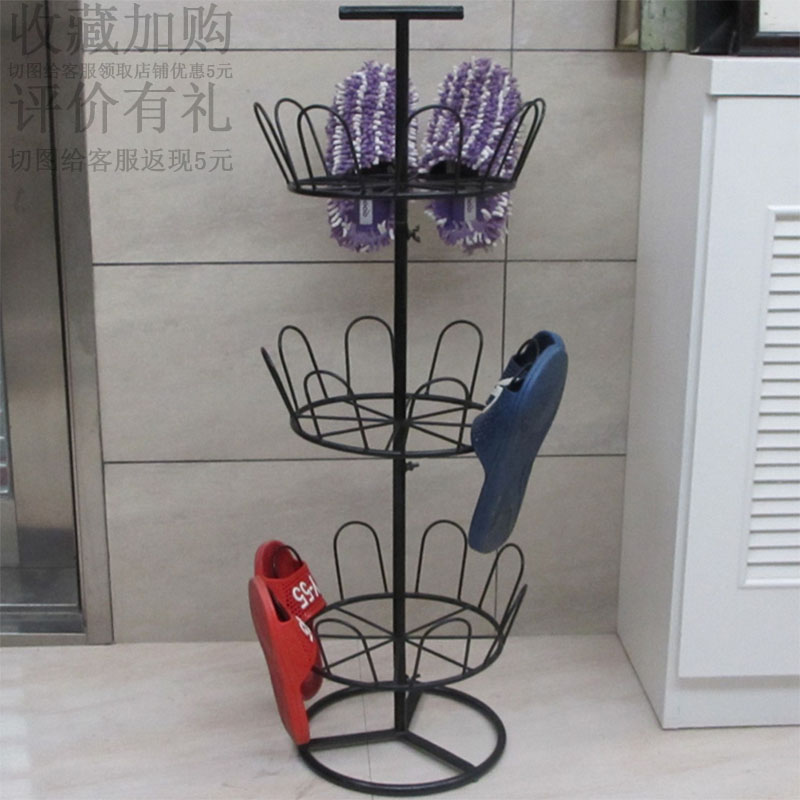 Shoe rack outdoor balcony household simple slippers hanger floor standing shoe Creative Assembly iron drying rack