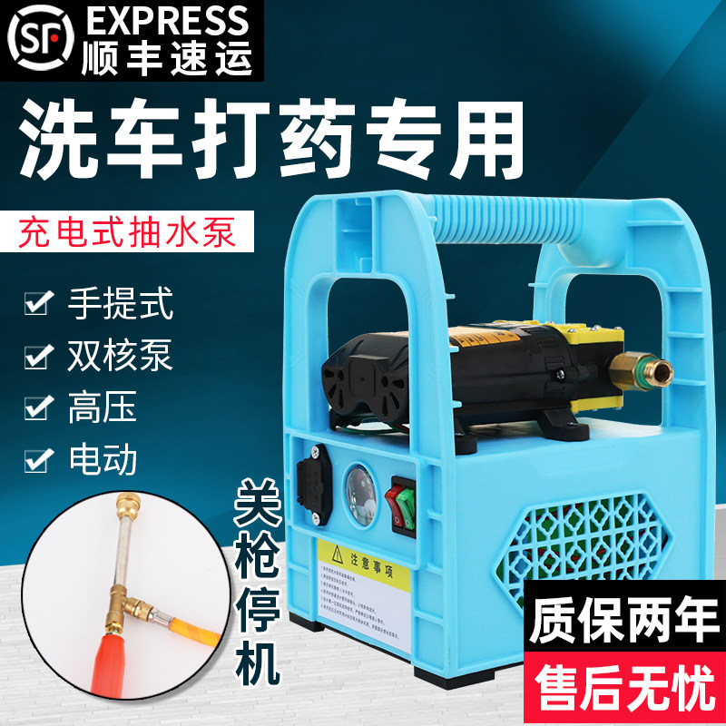 Sprayer electric agricultural watering outdoor household charging portable spray car wash pump water pump portable pump