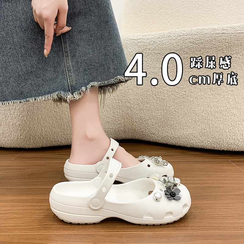 Ballet Clogs for Women, Summer Casual Soft-Soled Mary Jane Closed-Toe Slip-On Trendy Fashion Sandals for the Beach