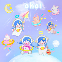 Astronaut Planet Embroidery Sticker Phone Case Decoration Sticker Pins Pun Clothes Girls Children Self-Paste Flowers