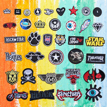 Self-adhesive cloth patch black patch down down clothes shoes and hats fashion embroidery badge repair hole decoration size