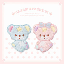 Love couple plush bear embroidered clothediy packaging decoration with fashion patches paste