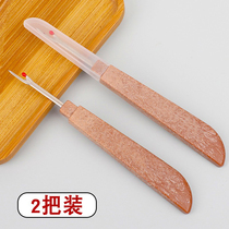 Seam ripper fast imitation wood handle embroidery seam ripper home tailoring seam removal tool cross stitch thread picker and cutter