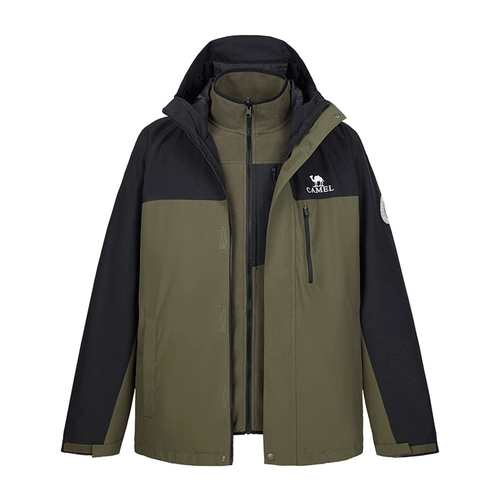 Куртка, съемный демисезонный бархатный мужской вкладыш, «три в одном»