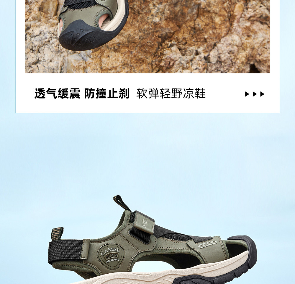 Летняя дышащая мягкая пуля с амортизацией, мужские дорожные спортивные сандалии для отдыха 