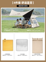 Средний размер [сырный цвет] виниловый небо занавес + защищенная от влаги + коврик для пикника + надувной коврик