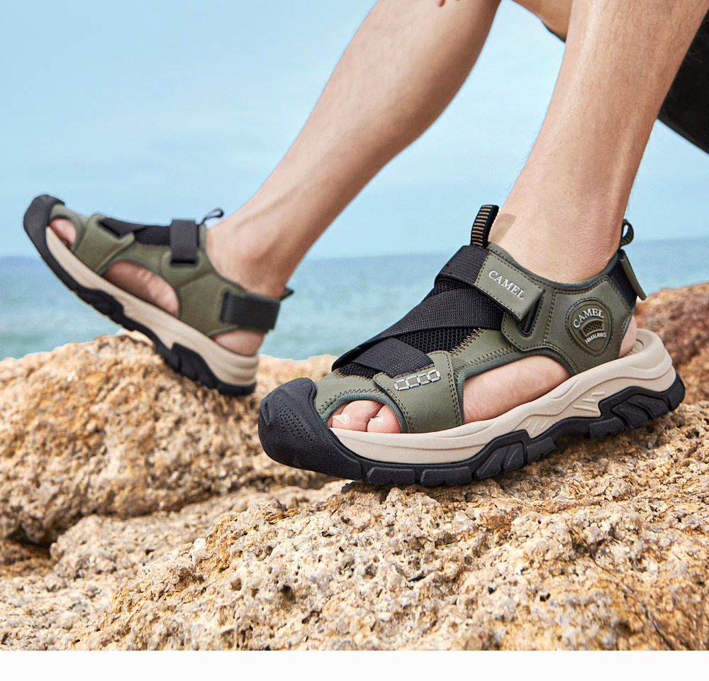 Летняя дышащая мягкая пуля с амортизацией, мужские дорожные спортивные сандалии для отдыха 